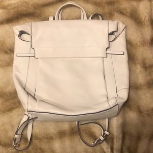 Vince Camino white leather backpack